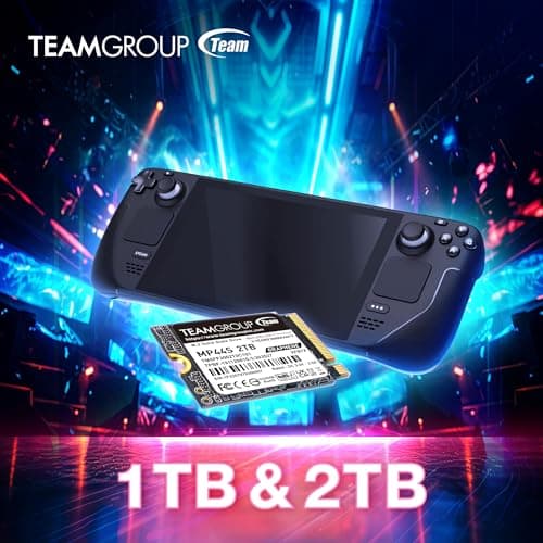 TEAMGROUP MP44S SSD 1TB SLC Cache Gen 4x4 M.2 2230 PCIe 4.0 NVMe Steam Deck ASUS ROG Ally Mini PCs R/W Speed up to 5000/3500 MB/s TM5FF3001T0C101