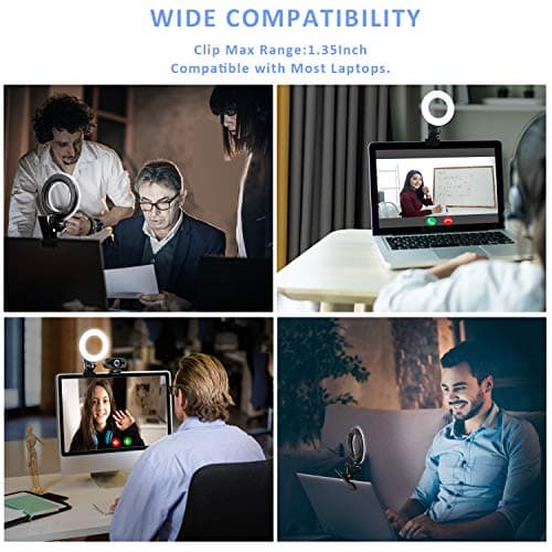 Video Conference Lighting Kit, Ring Light for Monitor Clip On,for Remote Working, Distance Learning,Zoom Call, Self Broadcasting and Live Streaming, Computer Laptop Video Conferencing