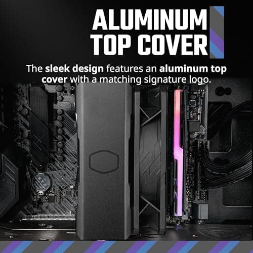Cooler Master Hyper 212 Black CPU Air Cooler, SickleFlow 120 Edge PWM Fan, Aluminum Top Cover, 4 Copper Heat Pipes, 152mm Tall, AMD Ryzen AM5/AM4, Intel LGA 1851/1700/1200 Brackets