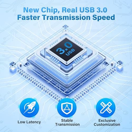 4K Audio Video Capture Card,1080P 60FPS/2K 30FPS HDMI to USB-C with USB A 3.0 Adapter, for Teaching, Gaming, Streaming, Broadcasting,Work with PS5/Switch/Camera/PC/OBS