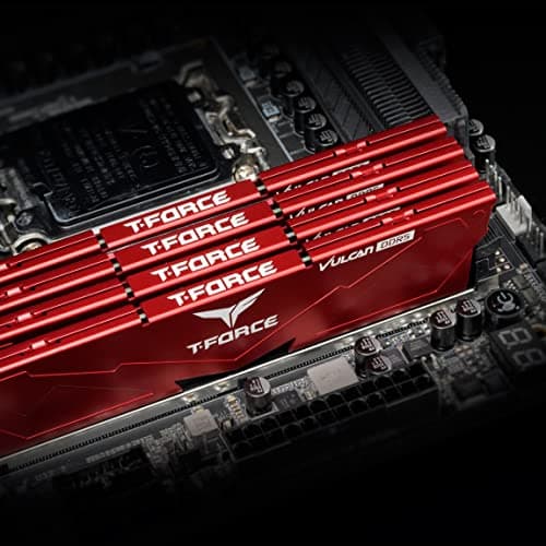 TEAMGROUP T-Force Vulcan DDR5 32GB (2x16GB) 6000MHz (PC5-48000) CL38 Intel XMP 3.0 & AMD Expo Compatible Desktop Memory Module Ram Red FLRD532G6000HC38ADC01