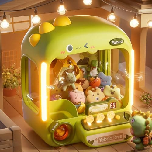 64 PCS Large Claw Machine for Kids Dinosaur,Vending Machine Toys with Sound Lights,Candy and Prize Electronic Dispenser Game Ages 3-4 4-8,Birthday Party Gift for 3 4 5 6 Year Old Boys Girls