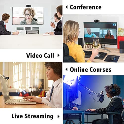 Septekon 1080P HD Webcam with Microphone, Streaming Computer Web Camera for Laptop/Desktop/Mac/TV, USB PC Cam for Video Calling, Conferencing, Gaming
