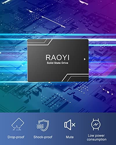RAOYI 512GB Internal SSD SATA III 6Gb/s 2.5” Solid State Drive 3D NAND Flash Advanced SSD Hard Drive Up to 550MB/s SATA 3 SSD Upgrade Performance for PC Laptop