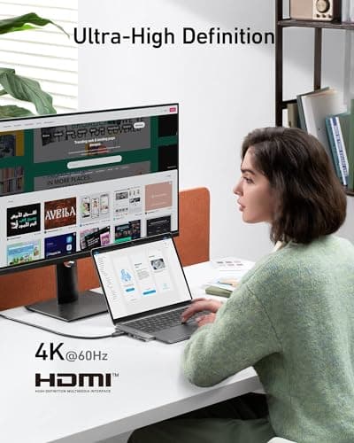 Anker USB C Hub for MacBook, 7-in-2 with 4K HDMI, Compatible with Thunderbolt 4, 1 Type C and 2 USB A Data Ports for MacBookPro 13 Inch, MacBookAir M1 / M2, and More