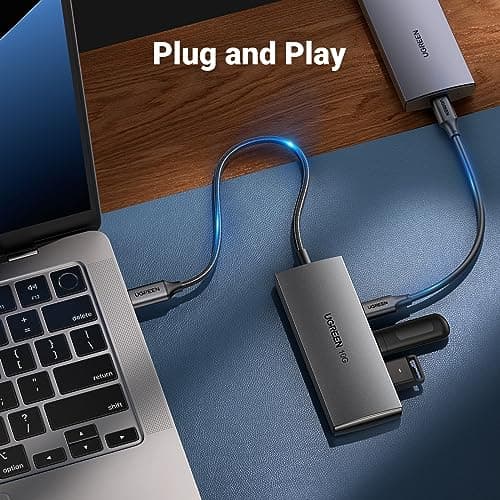 UGREEN USB C Hub 10Gbps, 4 Ports USB 3.2 Adapter with 4 USB-C 3.2 Ports, High Speed Multiport Splitter for MacBook Pro, iMac, iPad Pro, iPhone 15/15 Pro, Galaxy S23, and More