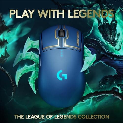 Logitech G Pro Wireless Gaming Mouse - League of Legends Edition - Hero 25K Sensor, Lightspeed, Programmable Buttons, Lightsync RGB, Designed for League of Legends Players
