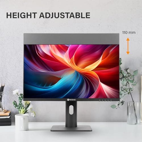 AG Neovo MH2703 27 inch Monitor Adjustable Height, Rotate, Swivel,100Hz, TUV Eyesafe, FHD 1080p, VGA, HDMI, and DisplayPort