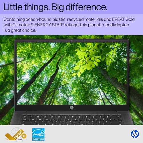 HP Chromebook 14 inch Laptop, HD Display, Intel Processor N100, 8 GB RAM, 128 GB UFS, Intel UHD Graphics, Chrome OS, Chalkboard Gray, 14a-nf0099nr