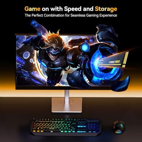Yottamaster Y7000Pro 2TB SSD M.2 PCIe 4.0, Up to 7000MB/s, M.2 2280 NVMe Internal Solid State Drive with 3D QLC NAND Flash, Upgrade Storage for PS5, PC Computer, Laptop, Gaming