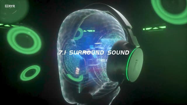 RYR Wireless Gaming Headset for Xbox Series X|S, Xbox One, PS5, PS4, Mac, Bluetooth 5.3, 3D Surround Sound, Rotatable Earmuffs, Gaming Headphones with Noise Canceling Microphones-Blackgreen