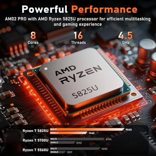 2025 Gaming Laptop 16 Inch Laptop Computer with AMD Ryzen 7 5825U Processor, 16GB DDR4, 1T SSD, FHD Display 1920*1080P, Windows 11 PRO, WiFi 6, Backlit Keyboard HDMI, for Student, Office, Business