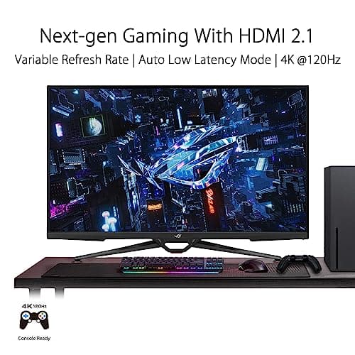 ASUS ROG Swift 38” 4K HDMI 2.1 HDR DSC Gaming Monitor (PG38UQ) - UHD (3840 x 2160), 144Hz, 1ms, Fast IPS, G-SYNC Compatible, Speakers, FreeSync Premium Pro, DisplayPort, DisplayHDR600, 98% DCI-P3