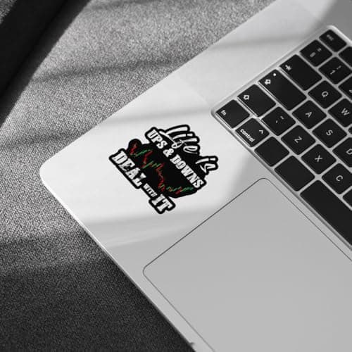 3 Pcs Life is Ups and Downs Day Trader Stock & Forex Trading Sticker Day Trader Forex Trading Chart Stock Trading Accessories Stickers Gift Laptop Bottle Phone Car Helmet Hard Hat Funny Gifts 3"x3"