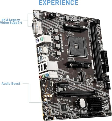 INLAND AMD Ryzen 5 5500 Unlocked Desktop Processor with MSI A520M-A PRO Gaming Motherboard (AMD AM4, DDR4, PCIe 4.0, Micro-ATX),
