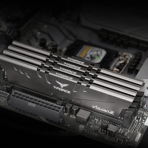 TEAMGROUP T-Force Vulcan Z DDR4 DRAM 16GB Kit (2x8GB) 3200MHz Desktop Memory Module (PC4-25600) CL16 Ram (Gray) - TLZGD416G3200HC16FDC01