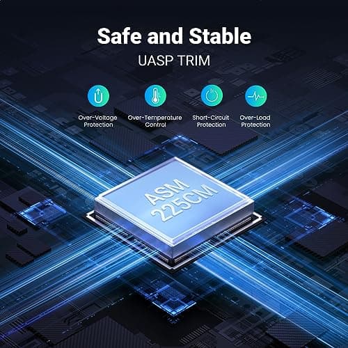UGREEN 2.5" Hard Drive Enclosure USB 3.0 to SATA III Adapter Supports 2.5 Inch SSD & HDD 9.5mm 7mm External Hard Drive Enclosure with UASP Compatible with WD Seagate Toshiba Samsung Hitachi - Black