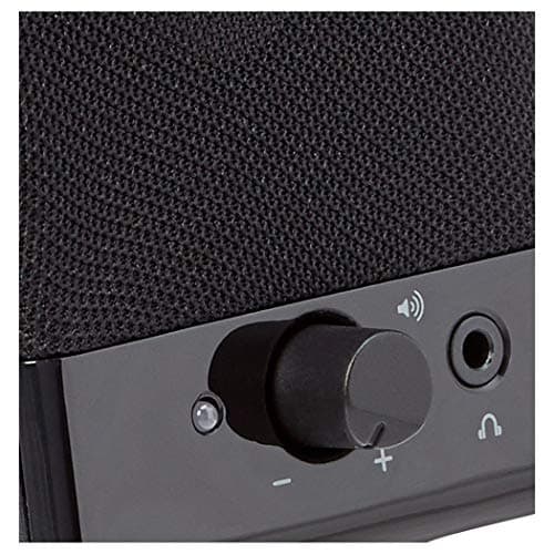 Amazon Basics USB-Powered Computer Speakers for Desktop or Laptop PC with Volume Control, Plug-N-Play, Black
