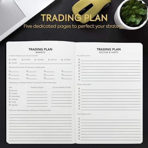 My Trading Journal - Premium Log Book for Stock Market, Forex, Options, Crypto - Guided Trading Journal with 80 Trades, 8 Review Sections - Ideal for Day Traders, Swing Traders, Position Traders