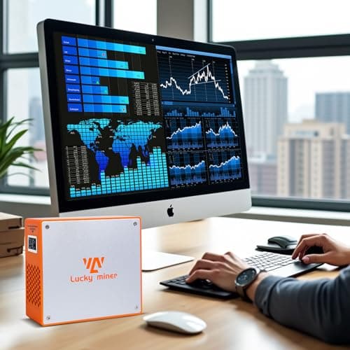 Litecoin, Dogecoin Miner Lucky Miner LG07 Scrypt Algorithm ASIC Miner 11MH/S 2.4GHz WiFi or Hotspot Quiet Include PSU, Crypto Mining Machine for Home Use，Orange