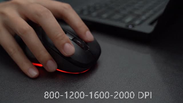 PEIOUS Wireless Mouse, Jiggler Mouse for Laptop - LED Mouse Rechargeable Computer Mice Mouse Mover Undetectable Random Movement with On/Off Button Keeps Computer Awake - Black&Grey