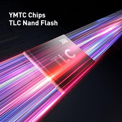 MOVE SPEED HB7450 2TB SSD for PS5 with Heatsink TLC NAND, PCIe 4.0 NVMe M.2 Internal Solid State Drive - Up to 7450MB/s, 3D Storage Expansion Compatible with PS5, Desktops and Laptops