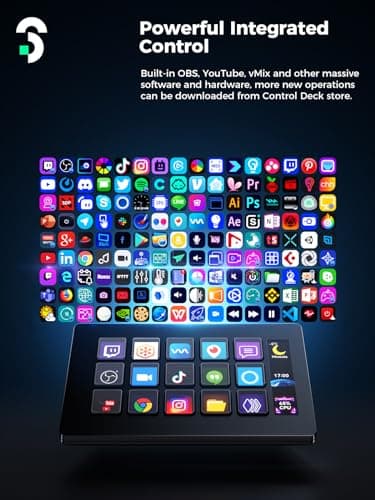 Stream Controller - SOOMFON Stream Control Deck with 15 LCD Macro Keys Customizable to Trigger Actions in OBS Twitch YouTube Compatible with PC & Mac for Content Creators Streaming Gaming