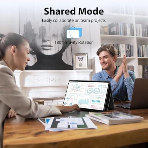 InnoView Laptop Screen Extender 15.6" Dual Portable Monitors 1080P FHD Stacked Folding Triple Monitor HDMI USB-C Portable Dual Monitor for Laptop Windows Mac (No Driver Needed)