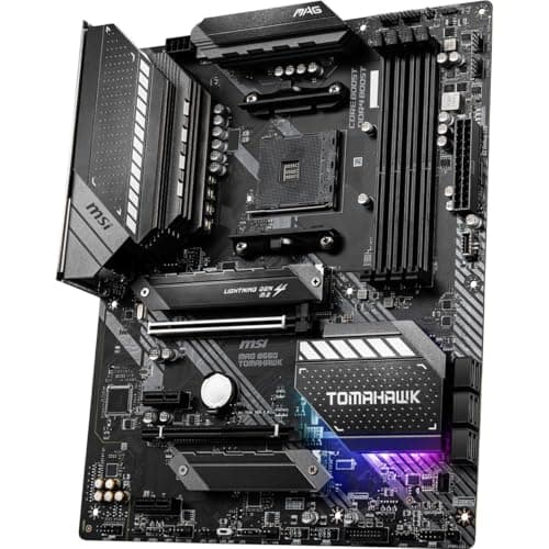 msi MAG B550 TOMAHAWK Gaming Motherboard (AMD AM4, DDR4, PCIe 4.0, SATA 6Gb/s, M.2, USB 3.2 Gen 2, HDMI/DP, ATX, AMD Ryzen 5000 Series processors)