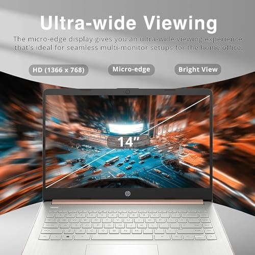 HP-14inch Laptop-Windows11 Laptop-School - Microsoft Office 365 - Quad-core Intel Processor - Long Battery Life - Ultralight Laptop for Student- Mini Laptop (16GB RAM |512GB PCIE SSD)