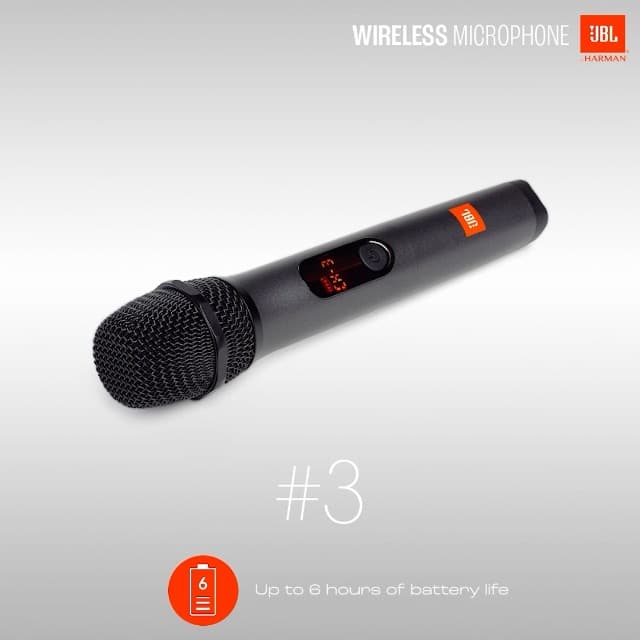 JBL Wireless Two Microphone System with Dual-Channel Receiver, Black