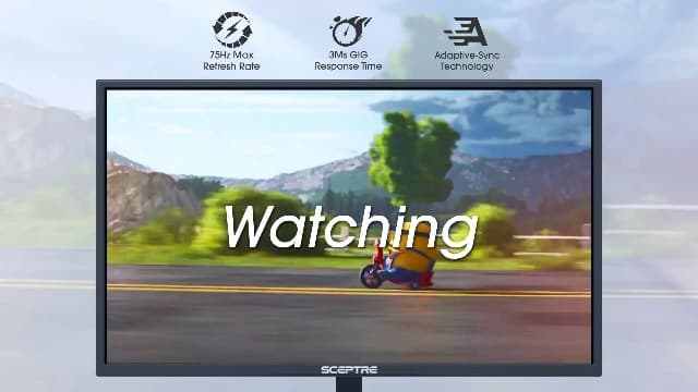 Sceptre 27-Inch FHD LED Gaming Monitor 75Hz 2X HDMI VGA Build-in Speakers, Ultra Slim Metal Black