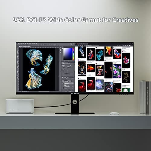 INNOCN 40C1R Ultrawide Monitor 40" WQHD 3440 x 1440p 144Hz FreeSync Premium HDR400 21:9 Computer Display 95% DCI-P3 500Nits IPS USB Type-C HDMI Tilt/Height Adjustable, Mountable