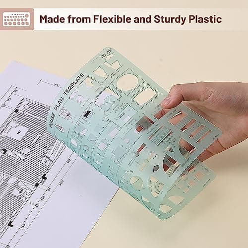 Mr. Pen- House Plan, 3 Pack, Green, Interior Design and Furniture Templates, Drafting Tools and Ruler Shapes for Architecture, Drafting Tools, Architecture Supplies, Drafting Templates