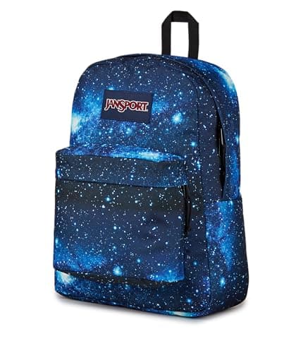 JanSport SuperBreak Plus Backpack with Padded 15-inch Laptop Sleeve and Integrated Bottle Pocket - Spacious and Durable Daypack for Work and Travel - Stellar Starfield