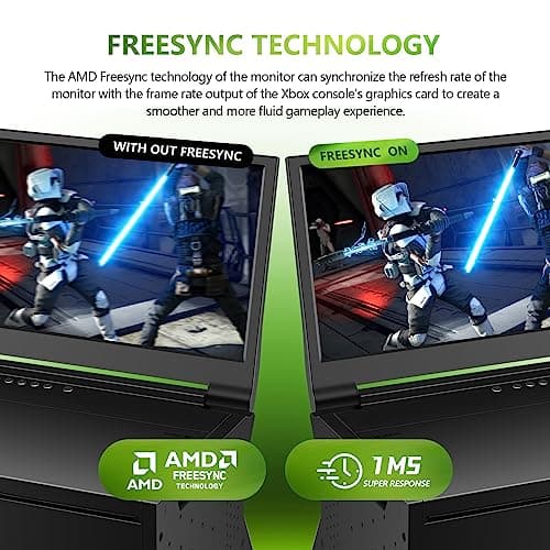 G-STORY 14‘’ Portable Monitor for Xbox Series X 4K Portable Gaming Monitor IPS Screen for Xbox Series X（not Included） with Two HDMI, HDR, Freesync Game Mode Travel (14“&4K for Xbox Series X)