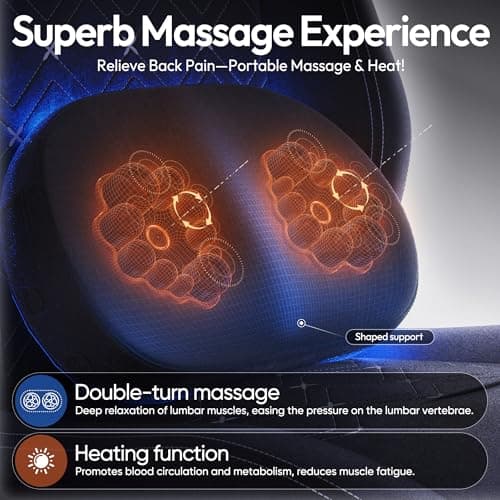 Dowinx Fabric Gaming Chair with Heated Massage Lumbar Support, Computer Game Chairs for Adults, Big and Tall Gamer Chair with Pocket Spring Cushion and Footrest, Recliner Gaming Chairs for Adult,Black