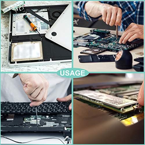 QTEATAK 300Pcs Black Laptop Notebook Computer Replacement Screws Kit for Lenovo Toshiba Gateway Samsung HP IBM Dell Sony Acer Asus SSD Hard Disk SATA