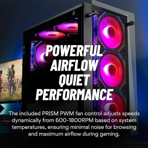 Stratos Micro Gaming Desktop PC - NVD RTX 5090, AMD Ryzen 7 9800X3D, 64GB DDR5 RAM, 2TB NVMe SSD, WiFi, Windows 11 Pro - Gamer Computer