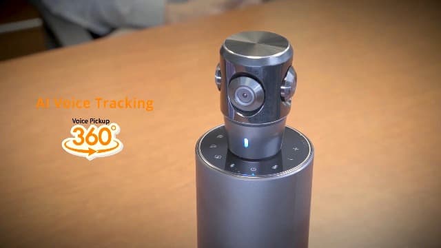 TOUCAN 360-Degree Video Conference Camera, 1080p HD Webcam with 4 Noise Reduction Mics, Speaker, AI Tracking, Works with Zoom, Google Voice, Microsoft Teams and More, for PC/Mac/Laptop/MacBook/Tablet