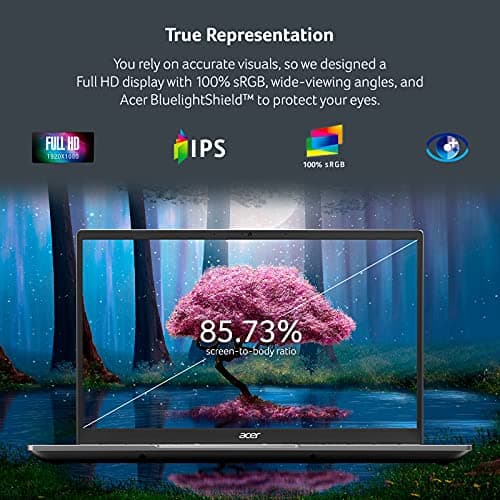 Acer Swift X SFX14-42G-R607 Creator Laptop | 14" Full HD 100% sRGB | AMD Ryzen 7 5825U | NVIDIA RTX 3050 Ti Laptop GPU | 16GB LPDDR4X | 512GB SSD | Wi-Fi 6 | Backlit KB | Windows 11, Gray