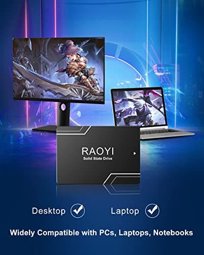 RAOYI 512GB Internal SSD SATA III 6Gb/s 2.5” Solid State Drive 3D NAND Flash Advanced SSD Hard Drive Up to 550MB/s SATA 3 SSD Upgrade Performance for PC Laptop