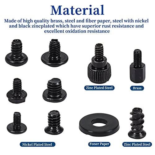 400PCS Computer Screws Motherboard Standoffs Assortment Kit for Universal Motherboard, HDD, SSD, Hard Drive,Fan, Power Supply, Graphics, PC Case for DIY & Repair