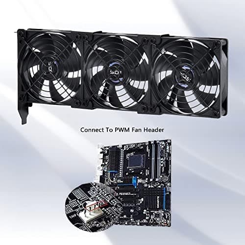 ‌SCCCF Graphics Card Cooler with Dual 90mm & 92mm PWM Fans - PCI Slot Mountable VGA/GPU Cooling System, High Airflow Quiet Cooling