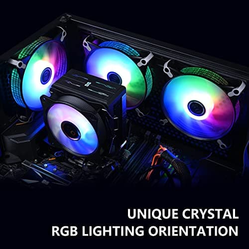 DS RGB Fans, 120mm 6 Pack Case Cooling LED Fans for White Black PC Case, CPU Cooler and Radiators System (DK Series)