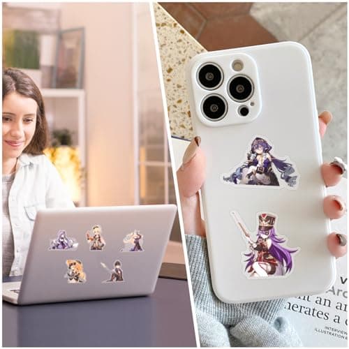 TaiCy Character Stickers, Waterproof Sun-Proof Anime Game Sticker Pack for Phone,Laptop,Bottles,Skateboard (Genshin Stickers-1)