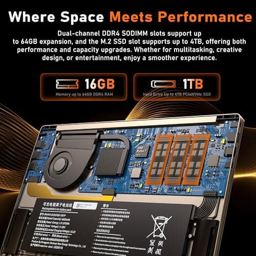 2025 Gaming Laptop 16 Inch Laptop Computer with AMD Ryzen 7 5825U Processor, 16GB DDR4, 1T SSD, FHD Display 1920*1080P, Windows 11 PRO, WiFi 6, Backlit Keyboard HDMI, for Student, Office, Business