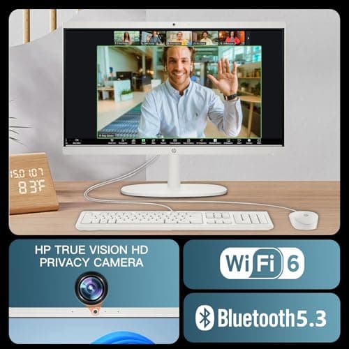 HP All-in-One Desktop Computer - Office Lifetime & Win 11 Pro • 21.5" FHD Anti-Glare Display • Intel Celeron J4025 CPU • for Everyday Use • 16GB RAM 1TB SSD • w/Accessories