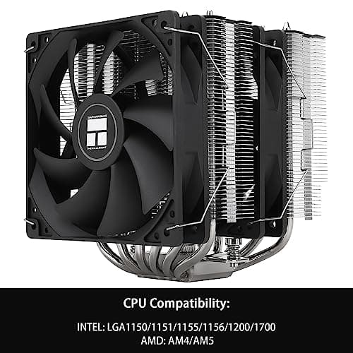 Thermalright Peerless Assassin 120 SE CPU Cooler, 6 Heat Pipes AGHP Technology, Dual 120mm PWM Fans, 1550RPM Speed, for AMD:AM4 AM5/Intel LGA 1700/1150/1151/1200/1851,PC Cooler