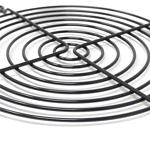 120mm Fan Grill,PC Fan Cover,Black PC Fan Grill Guard,Metal Slivery Black Replacement Screws,for PC Ventilator,2Pack.